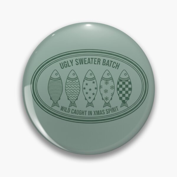 Item preview, Ugly Sweater Batch – Wild Caught in Xmas Spirit | Funny Christmas Fish Design | Vintage Holiday Graphic designed and sold by SkyTastic.