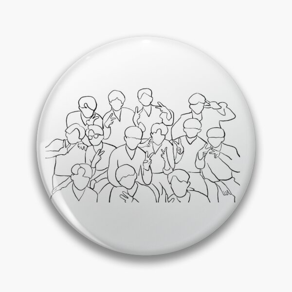 Item preview, Seventeen Group Picture Outline designed and sold by MelsDoodlz.