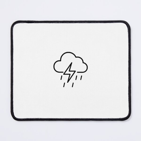 Item preview, Minimal Storm Cloud with Lightning Icon designed and sold by Le Grand Requin.