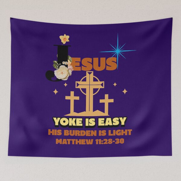 Item preview, Jesus Yoke Is Easy His Burden Is Light Matthew 11:28-30  designed and sold by Mrs. Kizzy Gillis Heavenly-Merch.