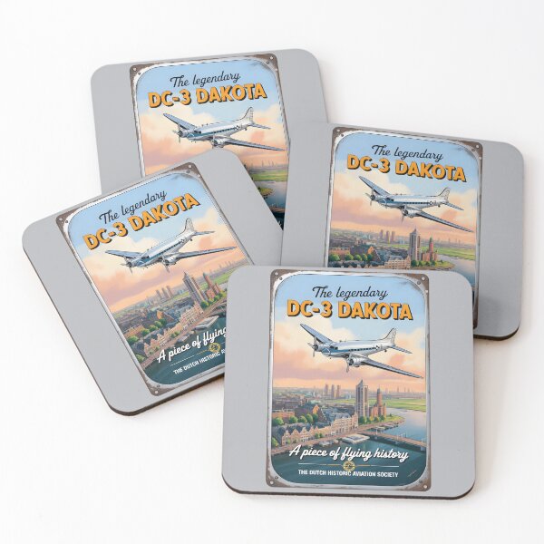 Item preview, DC-3 Dakota Over Amsterdam - retro metal plate advertising designed and sold by Museum Of Non-Existing Art.