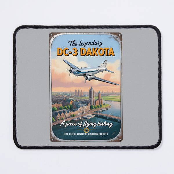 Item preview, DC-3 Dakota Over Amsterdam - retro metal plate advertising designed and sold by Museum Of Non-Existing Art.