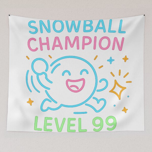 Item preview, Level 99 Snowball Champion – Cute Winter Cartoon designed and sold by Savannarojas.