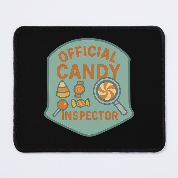 Item preview, Official Candy Inspector – Funny Halloween Badge Design designed and sold by AddictiveDesign.
