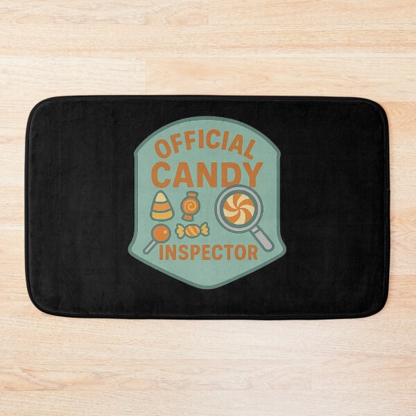 Item preview, Official Candy Inspector – Funny Halloween Badge Design designed and sold by AddictiveDesign.