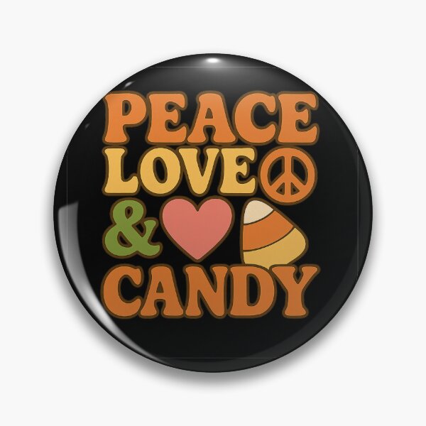 Item preview, Peace Love and Candy – Retro Halloween Candy Design designed and sold by AddictiveDesign.
