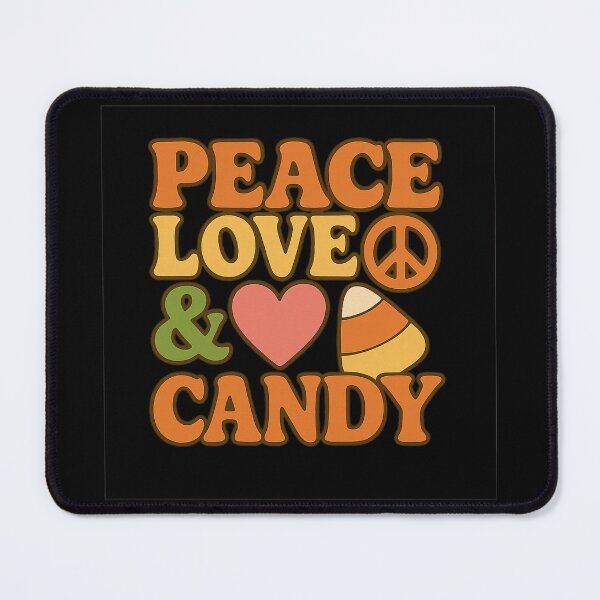 Item preview, Peace Love and Candy – Retro Halloween Candy Design designed and sold by AddictiveDesign.
