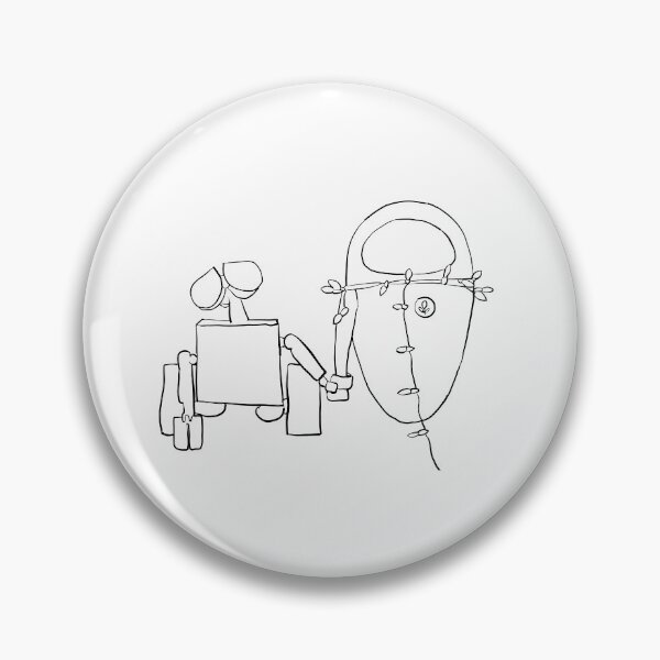 Item preview, Robots In Love Outline designed and sold by MelsDoodlz.