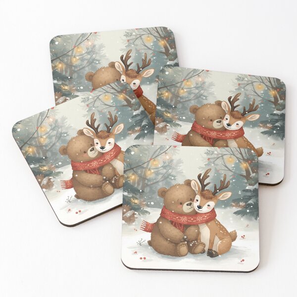 Item preview, The Bear and the Deer — Winter Companions designed and sold by WildlifeWhimsy.