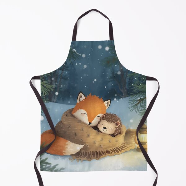 Item preview, The Fox and the Hedgehog — Winter Snuggle designed and sold by WildlifeWhimsy.