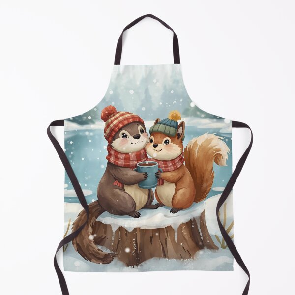 Item preview, Squirrel & Otter – Cozy Companions in the Snow designed and sold by WildlifeWhimsy.