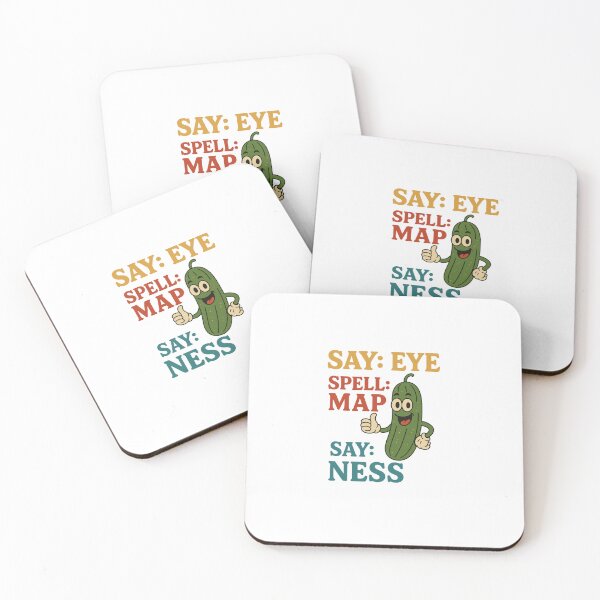 Item preview, Pickle Saying - Say Eye Spell Map Say Ness Funny Pun Design designed and sold by ModdiesColors.