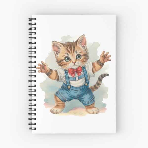 Item preview, Dapper Kitten in Overalls designed and sold by Khadigadesings.