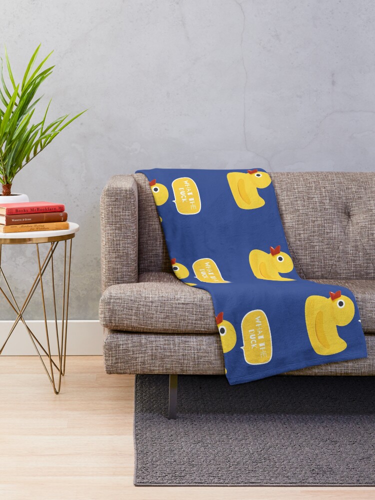 Thumbnail 2 of 6, Throw Blanket, What The Duck Design designed and sold by RicLaw.