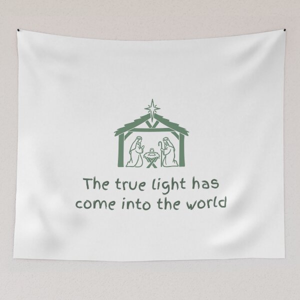 Item preview, The true light has come into the world. Christmas design designed and sold by SofikoDesigns.