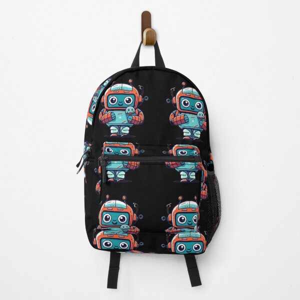 Item preview, Cute Green and Orange Robot Cartoon – Fun Sci-Fi Character Design designed and sold by Cultradesign.