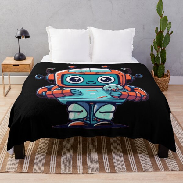 Item preview, Cute Green and Orange Robot Cartoon – Fun Sci-Fi Character Design designed and sold by Cultradesign.
