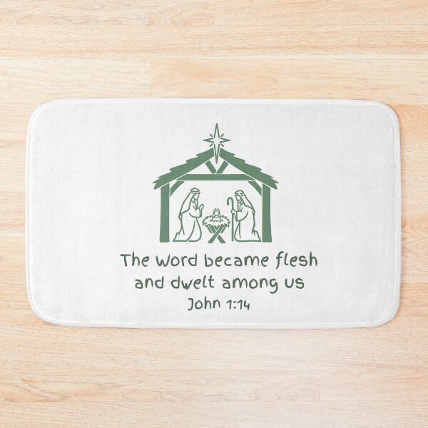 Item preview, The Word became flesh and dwelt among us. John 1:14. Christmas designed and sold by SofikoDesigns.