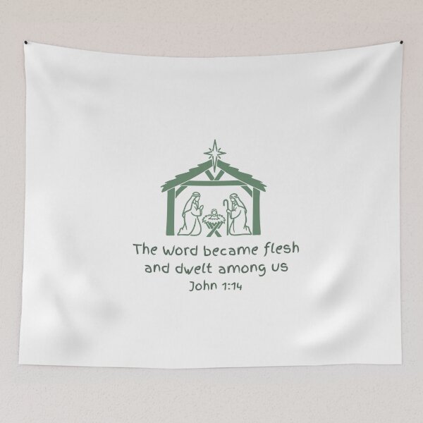 Item preview, The Word became flesh and dwelt among us. John 1:14. Christmas designed and sold by SofikoDesigns.