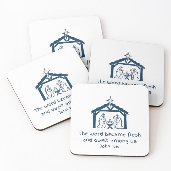 Item preview, The Word became flesh and dwelt among us. John 1:14. Christmas designed and sold by SofikoDesigns.