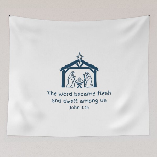 Item preview, The Word became flesh and dwelt among us. John 1:14. Christmas designed and sold by SofikoDesigns.