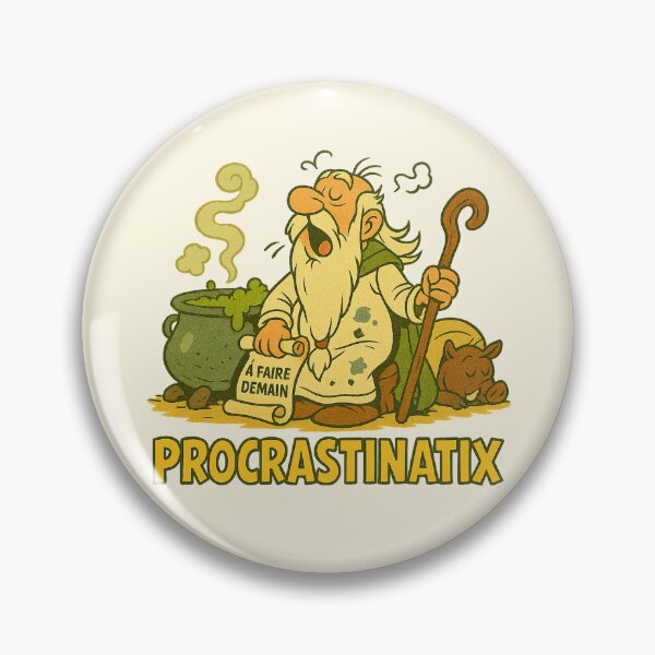 Item preview, Procrastinatix - The Druid Who Puts Everything Off Until Tomorrow designed and sold by Bratak.