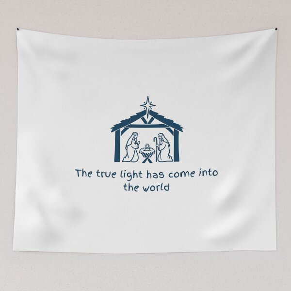 Item preview, The true light has come into the world. Christmas design designed and sold by SofikoDesigns.
