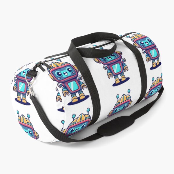 Item preview, Cute Green Blue Red Yellow Robot Cartoon – Fun Sci-Fi Character Design designed and sold by Cultradesign.