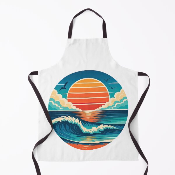 Item preview, Retro Sunset Wave Ocean Design designed and sold by ArtfulWeave.