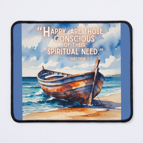 Item preview, JW Coastal 2026 Yeartext Boat on Beach Bible Quote Inspirational designed and sold by Janna Perry Designs.