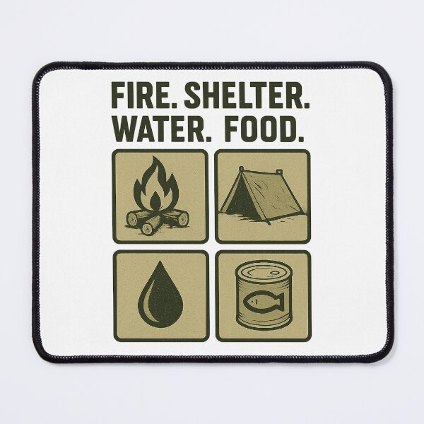 Item preview, Fire.Shelter.Water.Food designed and sold by Tactical Override.