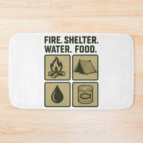 Item preview, Fire.Shelter.Water.Food designed and sold by Tactical Override.