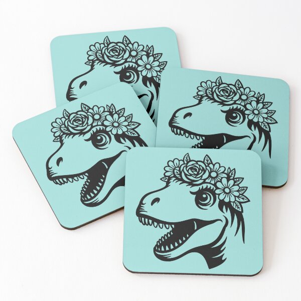 Item preview, Dinosaur with Flower Crown designed and sold by theartfulaspie.