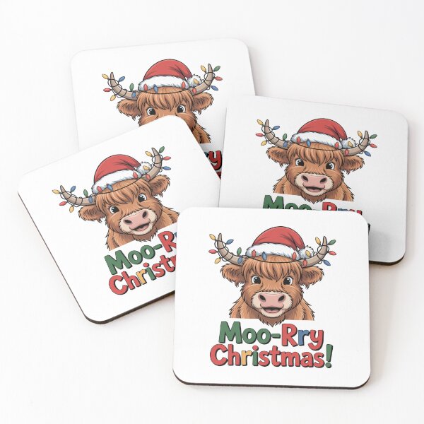 Item preview, Moo-Rry Christmas designed and sold by SoftStyleStudio ⭐⭐⭐.