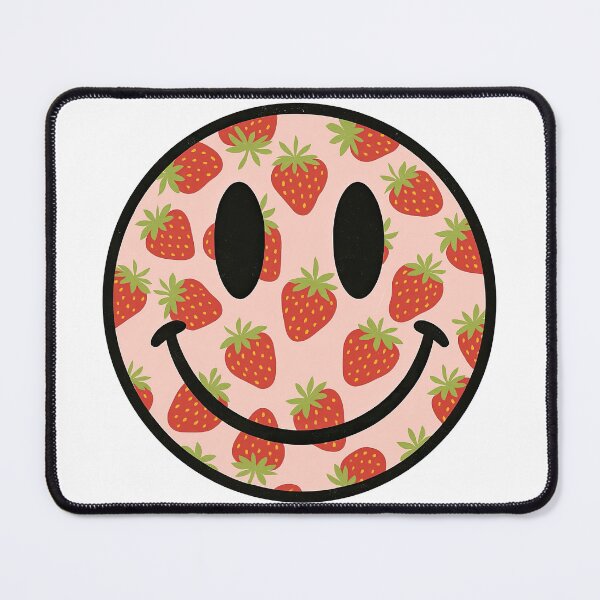 Item preview, Strawberry Smiley Face Retro Design designed and sold by ArtfulWeave.