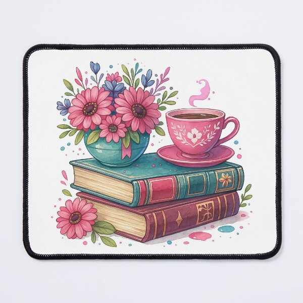 Item preview, Tea and Books Floral Cozy Illustration designed and sold by ArtfulWeave.