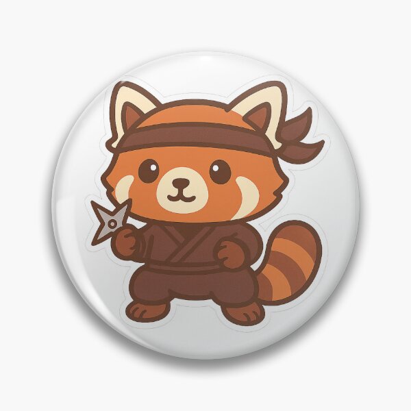 Item preview, Cute Kawaii Ninja Red Panda Sticker designed and sold by SnugglePod Studio.