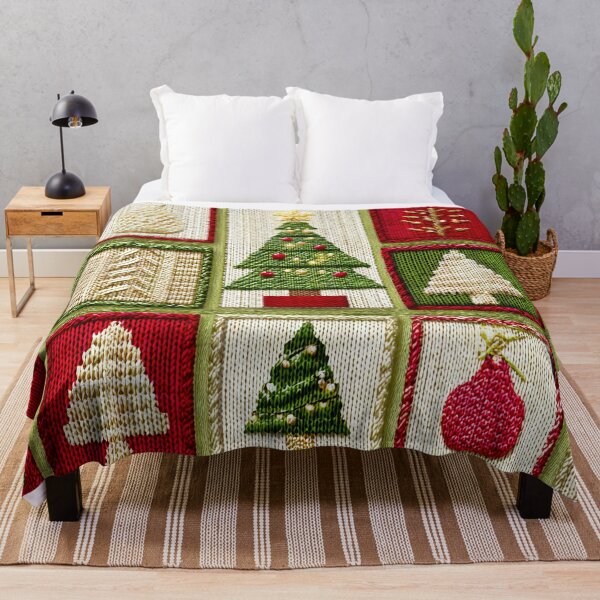 Item preview, Patchwork Christmas Tree Lights Pattern designed and sold by scicilysimonee.