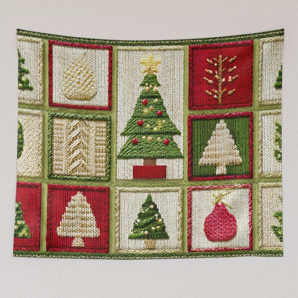 Item preview, Patchwork Christmas Tree Lights Pattern designed and sold by scicilysimonee.
