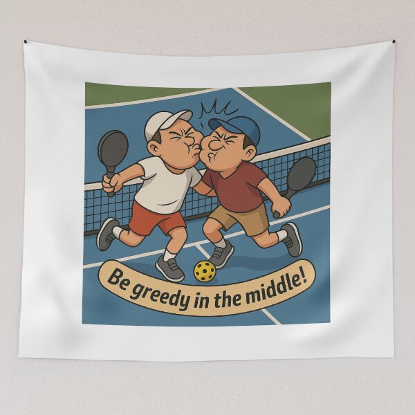 Item preview, Be Greedy in the Middle in Pickleball designed and sold by Print Unfiltered.