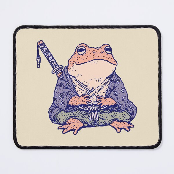 Item preview, Samurai Frog, ink-style meditative warrior frog designed and sold by Magnificent Lizard.
