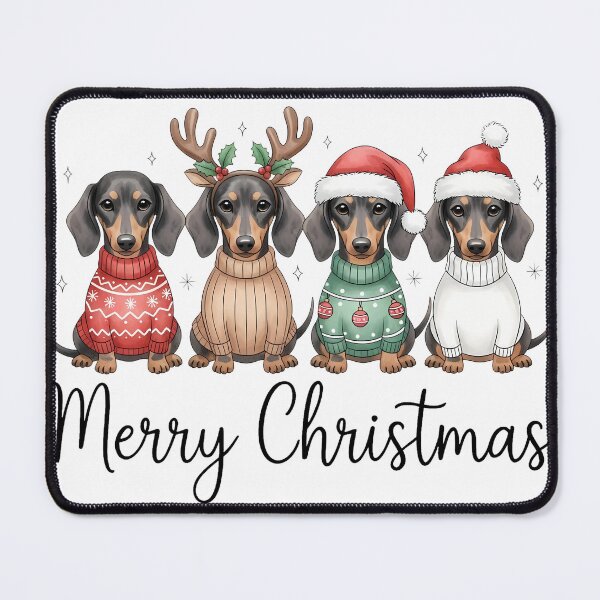 Item preview, Christmas Dachshund - Merry Christmas   Doxie   Wiener Dog   Weenie Dog designed and sold by Bichon Boutique.