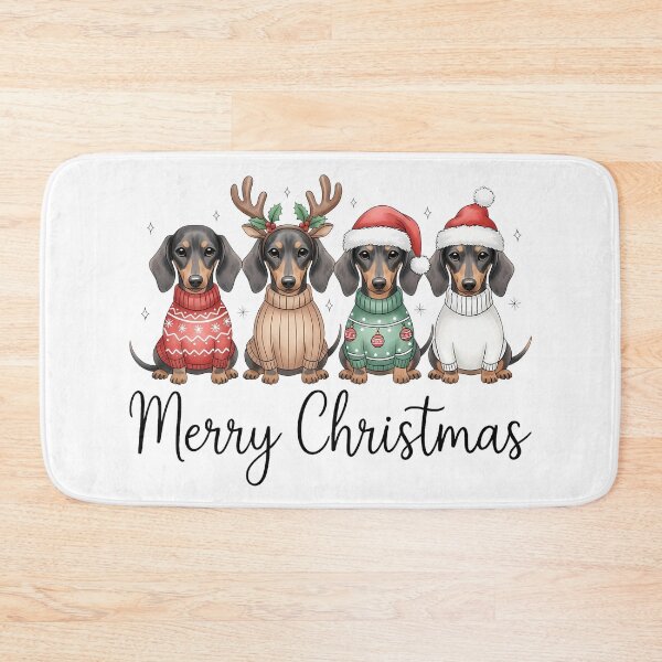 Item preview, Christmas Dachshund - Merry Christmas   Doxie   Wiener Dog   Weenie Dog designed and sold by Bichon Boutique.