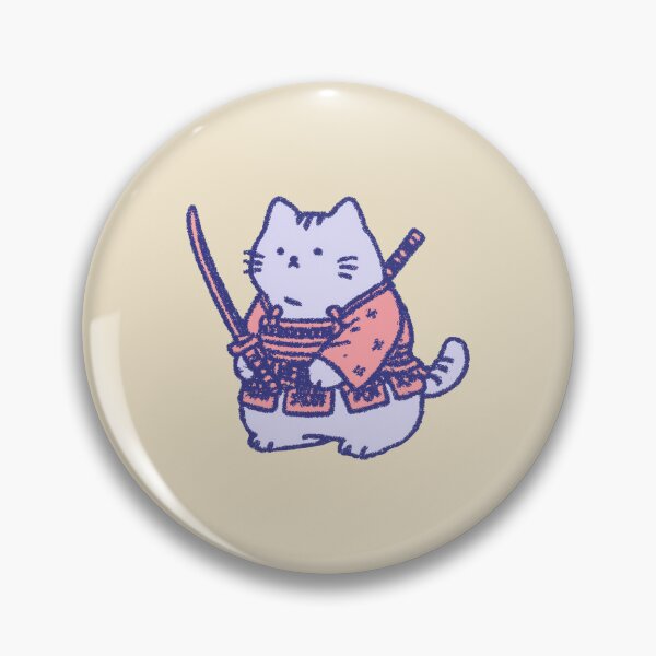 Item preview, Samurai Cat, pastel chibi samurai illustration designed and sold by Magnificent Lizard.