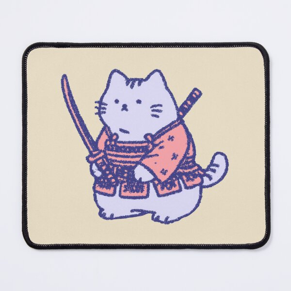 Item preview, Samurai Cat, pastel chibi samurai illustration designed and sold by Magnificent Lizard.