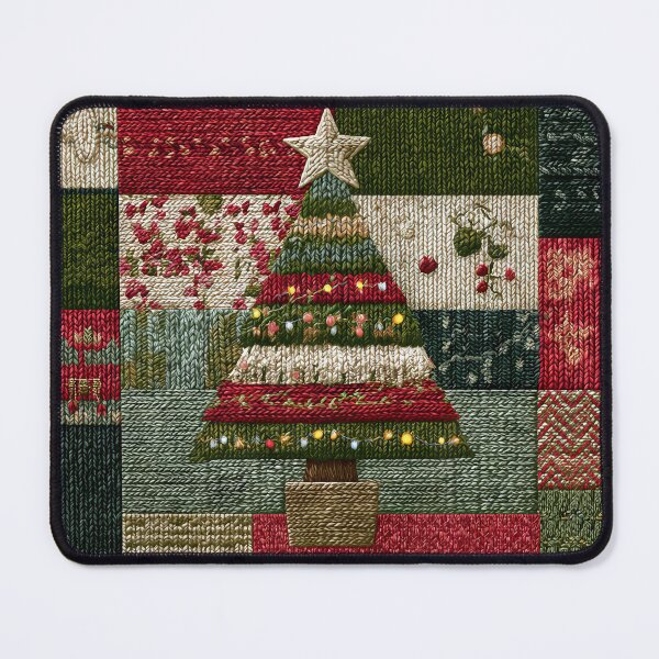 Item preview, Patchwork Christmas Tree Lights Festive Pattern designed and sold by scicilysimonee.
