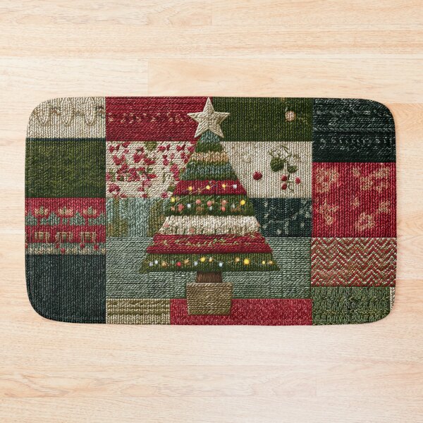Item preview, Patchwork Christmas Tree Lights Festive Pattern designed and sold by scicilysimonee.