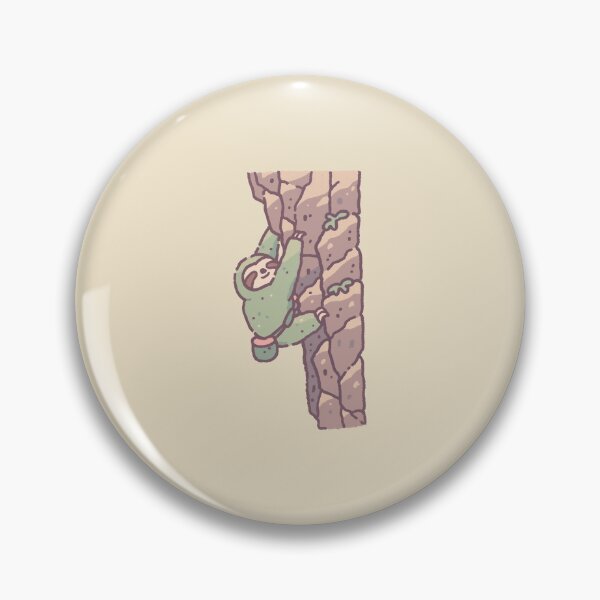 Item preview, Rock Climbing Sloth, playful pastel illustration designed and sold by Magnificent Lizard.