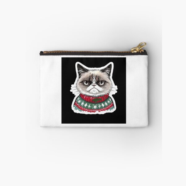 Item preview, Grumpy Cat in Christmas Sweater – Funny Holiday Sticker Design designed and sold by Geafixy.