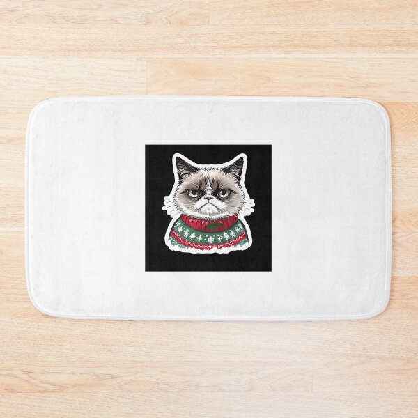 Item preview, Grumpy Cat in Christmas Sweater – Funny Holiday Sticker Design designed and sold by Geafixy.